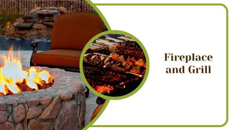 Fireplace and Grill Florida Pool Landscaping Ideas for Relaxing Time In Your Home