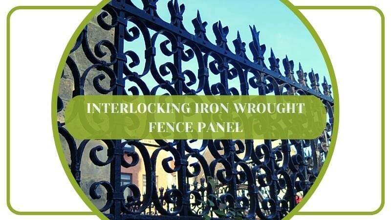 Interlocking Iron Wrought Fence Panel