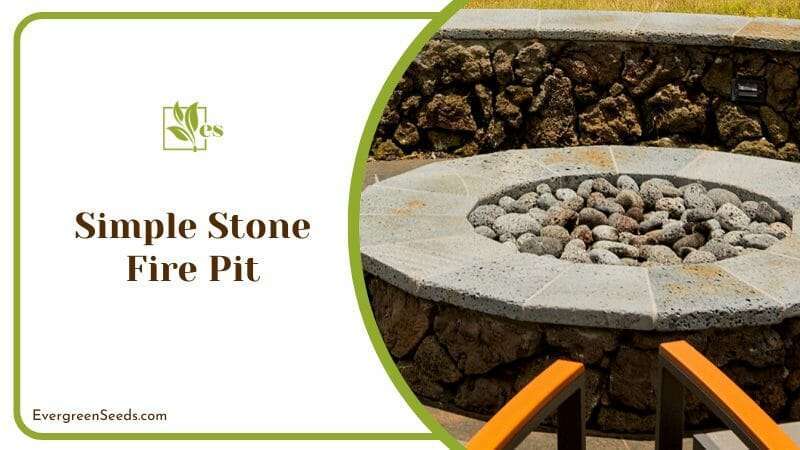 Simple Stone Fire Pit in House