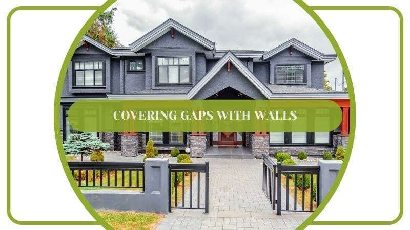 Filler Ideas For Vinyl Fence Gap Covering with Walls