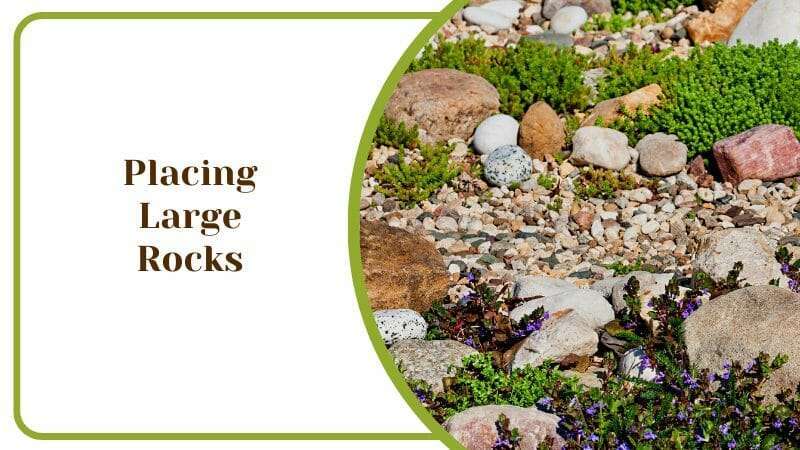 Placing Large Rocks For a Garden Border Around Plants and Flowers