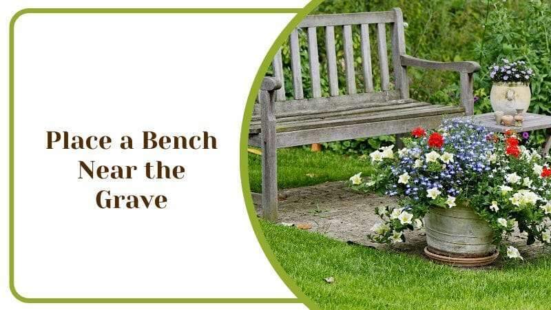 Wooden Bench Near Pet Grave Backyard Memorial Solutions for Home Pets