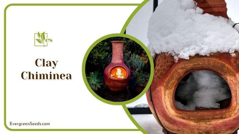 Snow in Clay Chiminea